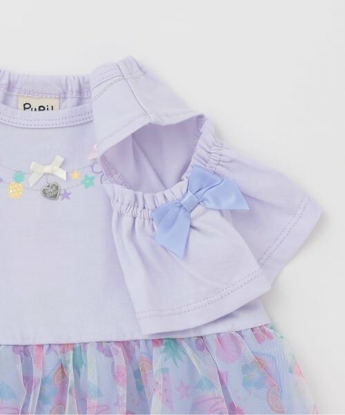 Pupil House / ピューピルハウス ミニ丈・ひざ丈ワンピース | トロピカルチュールドッキングワンピース | 詳細4