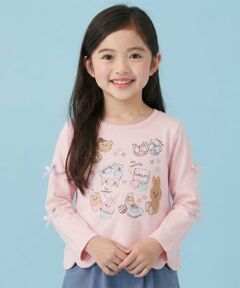 Pupil House / ピューピルハウス Tシャツ | スイーツモチーフスカラップリボン長袖Tシャツ