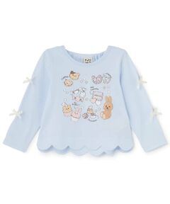 Pupil House / ピューピルハウス Tシャツ | 裾スカラップグラフィック長T