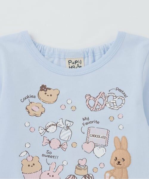 Pupil House / ピューピルハウス Tシャツ | 裾スカラップグラフィック長T | 詳細2