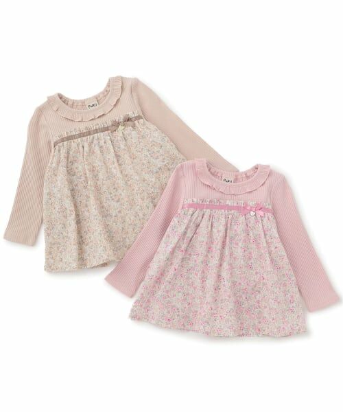 Pupil House / ピューピルハウス その他トップス | 【ふんわりシルエット】花柄ドッキング衿フリルチュニック | 詳細5