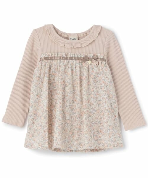 Pupil House / ピューピルハウス その他トップス | 【ふんわりシルエット】花柄ドッキング衿フリルチュニック | 詳細7