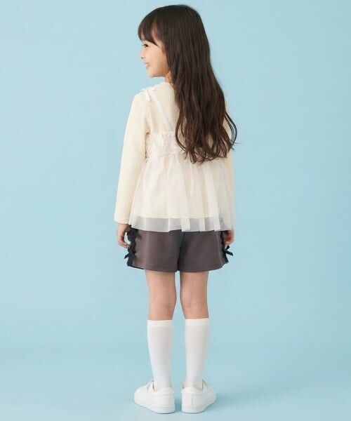 Pupil House / ピューピルハウス Tシャツ | フラワーレースビスチェ風 ドッキングTシャツ | 詳細2