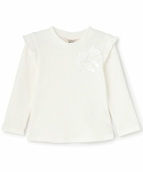 Pupil House / ピューピルハウス Tシャツ | 【デイリーに使える】フリルリボンリブ長袖Tシャツ | 詳細10