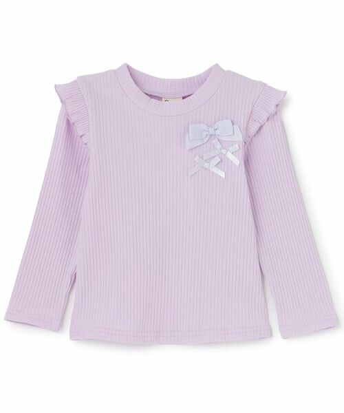 Pupil House / ピューピルハウス Tシャツ | 【デイリーに使える】フリルリボンリブ長袖Tシャツ | 詳細11