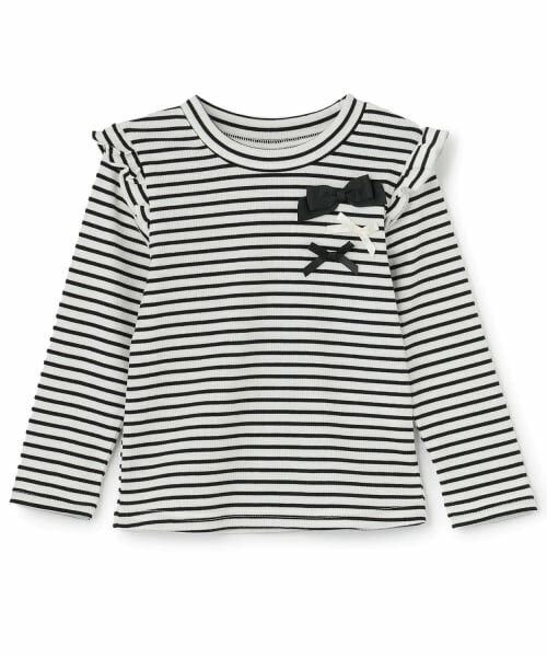 Pupil House / ピューピルハウス Tシャツ | 【デイリーに使える】フリルリボンリブ長袖Tシャツ | 詳細12