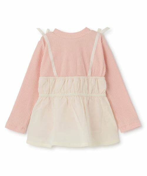 Pupil House / ピューピルハウス Tシャツ | ハート刺しゅうフリルビスチェドッキングT | 詳細1