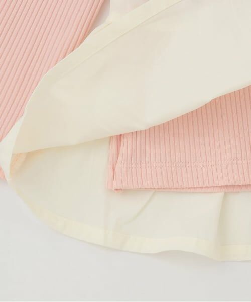 Pupil House / ピューピルハウス Tシャツ | ハート刺しゅうフリルビスチェドッキングT | 詳細5