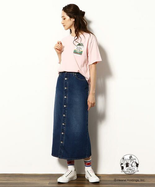 セール Popeye R Olive Oyl R コラボ ポケット付きtシャツ Tシャツ Purple Yellow パープルアンドイエロー ファッション通販 タカシマヤファッションスクエア