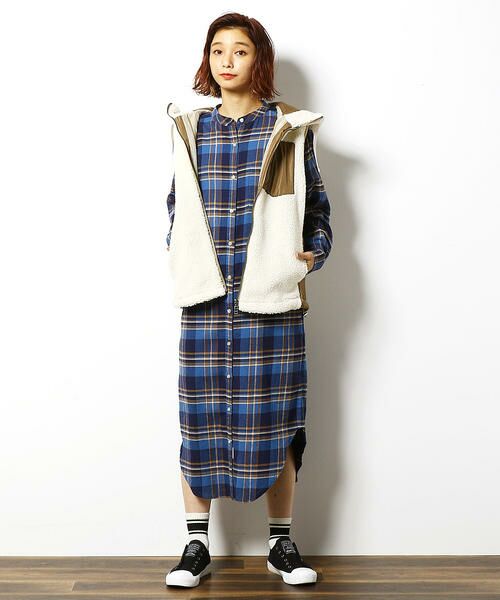 セール ボア フリース フード ベスト ベスト Purple Yellow パープルアンドイエロー ファッション通販 タカシマヤファッション スクエア