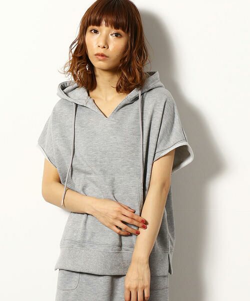 セール 裏毛 フレンチスリーブ パーカ パーカー Purple Yellow パープルアンドイエロー ファッション通販 タカシマヤファッションスクエア