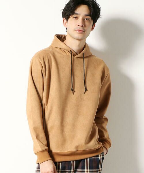 ダンボールニット スエードタッチ プルオーバーパーカ パーカー Purple Yellow パープルアンドイエロー ファッション通販 タカシマヤファッションスクエア