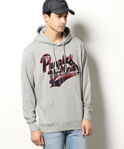 ロゴアップリケ プルオーバーパーカ パーカー Purple Yellow パープルアンドイエロー ファッション通販 タカシマヤファッションスクエア