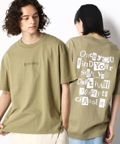 Purple&Yellow / パープルアンドイエロー Tシャツ | バックプリント ワイドＴシャツ