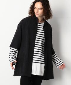 Purple&Yellow / パープルアンドイエロー シャツ・ブラウス | ピーチ起毛ビッグシルエット半袖シャツ