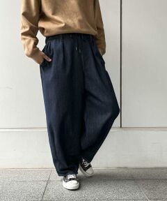 Purple&Yellow / パープルアンドイエロー デニムパンツ | 裏シャギーデニムワイドテーパードパンツ