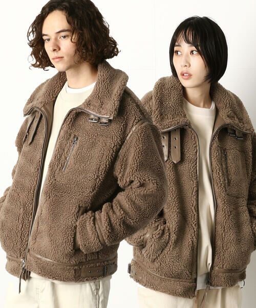 セール ボアフライトジャケット ブルゾン Purple Yellow パープルアンドイエロー ファッション通販 タカシマヤファッションスクエア