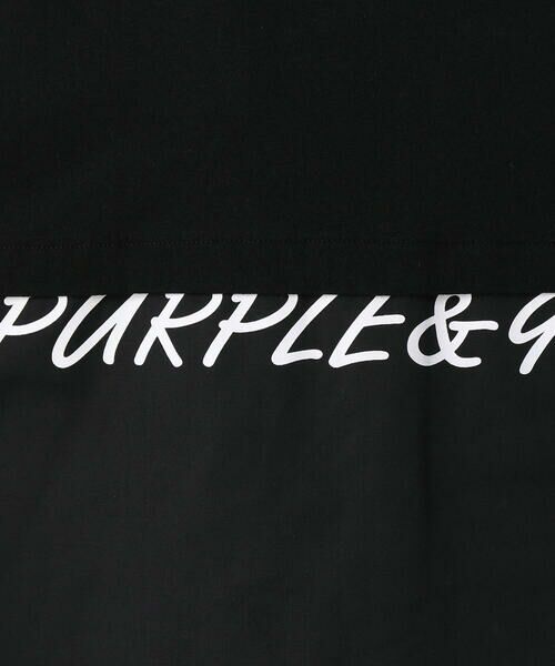 Purple&Yellow / パープルアンドイエロー Tシャツ | バックロゴプリント布帛切替ワイドＴシャツ | 詳細9
