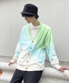 Purple&Yellow / パープルアンドイエロー カーディガン・ボレロ | タイダイ ワイドカーディガン