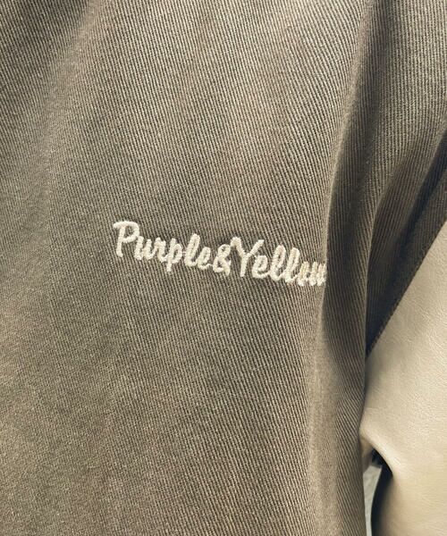 Purple&Yellow / パープルアンドイエロー ブルゾン | コットンツイル スタジアムジャンパー | 詳細9