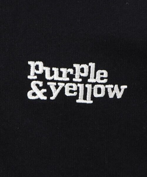Purple&Yellow / パープルアンドイエロー Tシャツ | ハーフジップ ５分袖プルオーバー | 詳細15