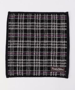 Purple&Yellow / パープルアンドイエロー ハンカチ | チェック柄＆ストライプ柄 パイルタオルハンカチ