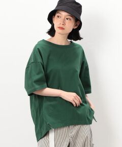 天竺 配色ステッチワイドＴシャツ