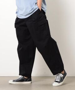 Purple&Yellow / パープルアンドイエロー カーゴパンツ | 高密度コットンツイル ワイドテーパード カーゴパンツ