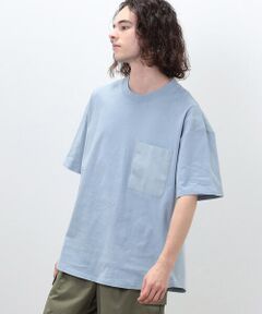 布帛切替 バックロゴプリント Ｔシャツ