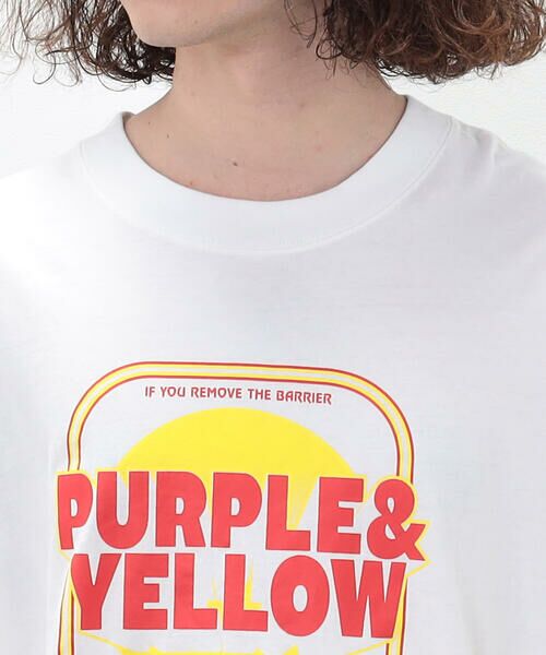 Purple&Yellow / パープルアンドイエロー Tシャツ | マルチカラープリント  ビッグ半袖Tシャツ | 詳細9