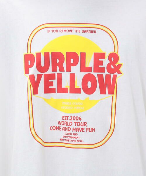 Purple&Yellow / パープルアンドイエロー Tシャツ | マルチカラープリント  ビッグ半袖Tシャツ | 詳細12