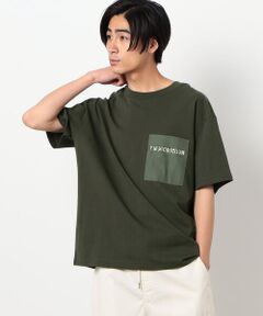 ロゴプリント 胸ポケット ワイド半袖Ｔシャツ