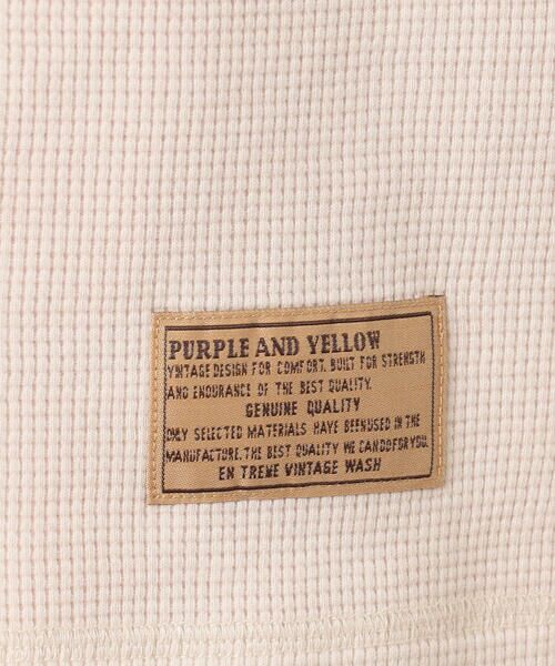 Purple&Yellow / パープルアンドイエロー Tシャツ | 裏起毛 ワッフル クルーネックＴシャツ | 詳細11