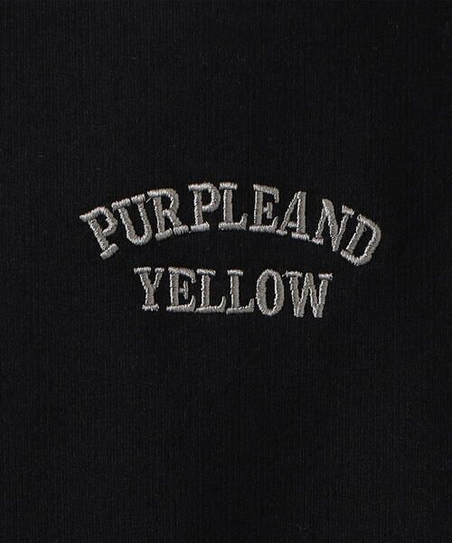 Purple&Yellow / パープルアンドイエロー ポロシャツ | ロゴ刺繍 ハーフジップ 半袖ポロシャツ | 詳細12