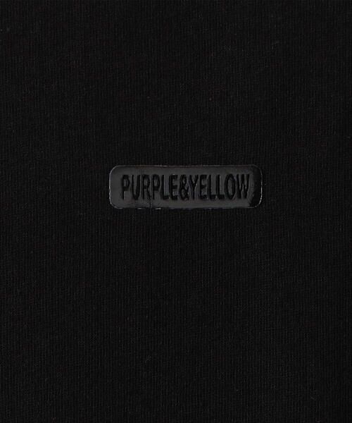 Purple&Yellow / パープルアンドイエロー Tシャツ | ワンポイントロゴプリントバルーン半袖Ｔシャツ | 詳細12