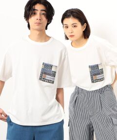 総柄胸ポケット半袖Ｔシャツ