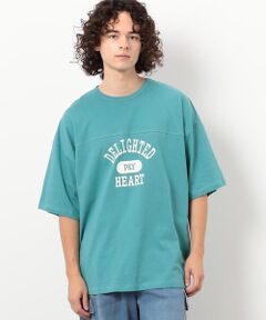 半袖フットボールプリントＴシャツ