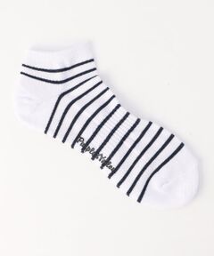 Purple&Yellow / パープルアンドイエロー ソックス | ボーダーアンクルソックス