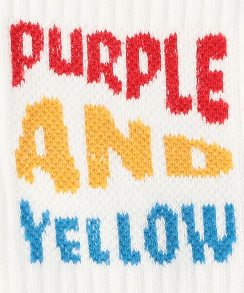 Purple&Yellow / パープルアンドイエロー ソックス | ウェーブロゴショートソックス | 詳細5