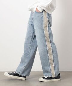 Purple&Yellow / パープルアンドイエロー デニムパンツ | ポリエステルラインデニムパンツ