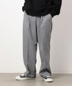 Purple&Yellow / パープルアンドイエロー スラックス・ドレスパンツ | タックテーパードスラックスパンツ