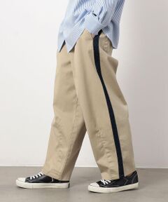 Purple&Yellow / パープルアンドイエロー スラックス・ドレスパンツ | ストレッチツイルワイドテーパードラインパンツ