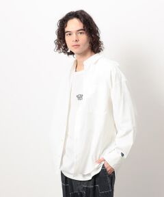 Purple&Yellow / パープルアンドイエロー シャツ・ブラウス | 刺繍ブロードワイドシャツ