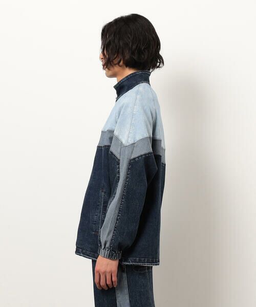 Purple&Yellow / パープルアンドイエロー ブルゾン | ストレッチデニム配色切替ブルゾン | 詳細22
