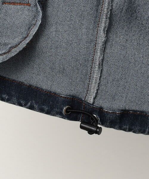 Purple&Yellow / パープルアンドイエロー ブルゾン | ストレッチデニム配色切替ブルゾン | 詳細30