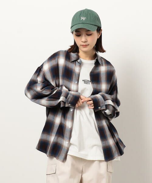 Purple&Yellow / パープルアンドイエロー シャツ・ブラウス | オンブレーチェックシャツ | 詳細23