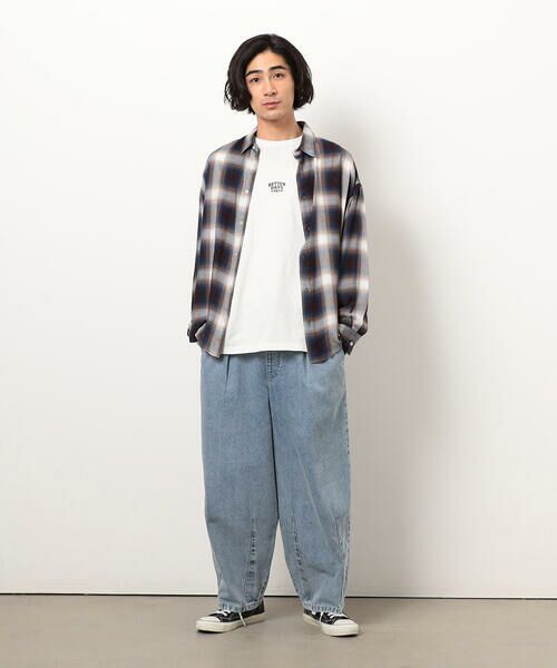 Purple&Yellow / パープルアンドイエロー シャツ・ブラウス | オンブレーチェックシャツ | 詳細15