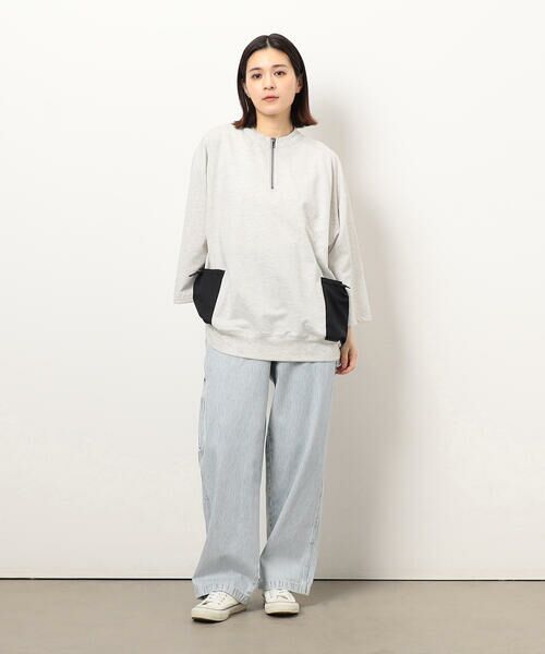 Purple&Yellow / パープルアンドイエロー カットソー | 布帛ポケットハーフジッププルオーバー | 詳細5