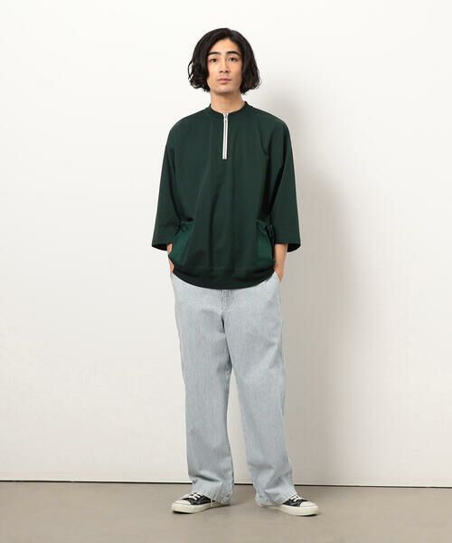 Purple&Yellow / パープルアンドイエロー カットソー | 布帛ポケットハーフジッププルオーバー | 詳細22