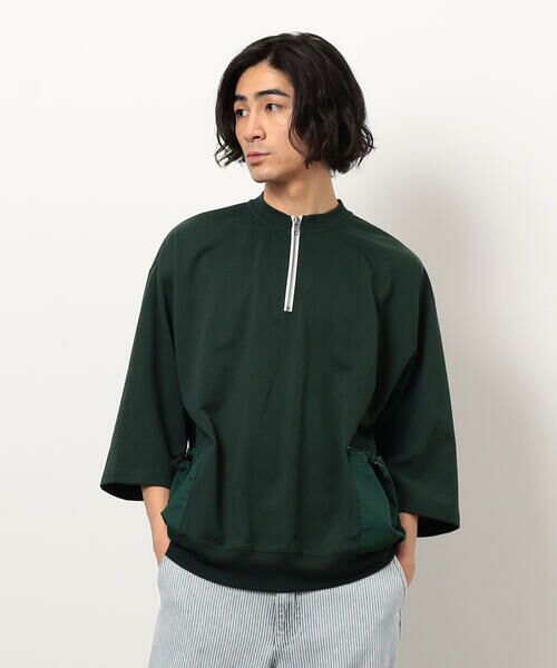 Purple&Yellow / パープルアンドイエロー カットソー | 布帛ポケットハーフジッププルオーバー | 詳細23